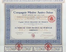 Compagnie Minière Austro-Suisse SA, Zürich - 1912