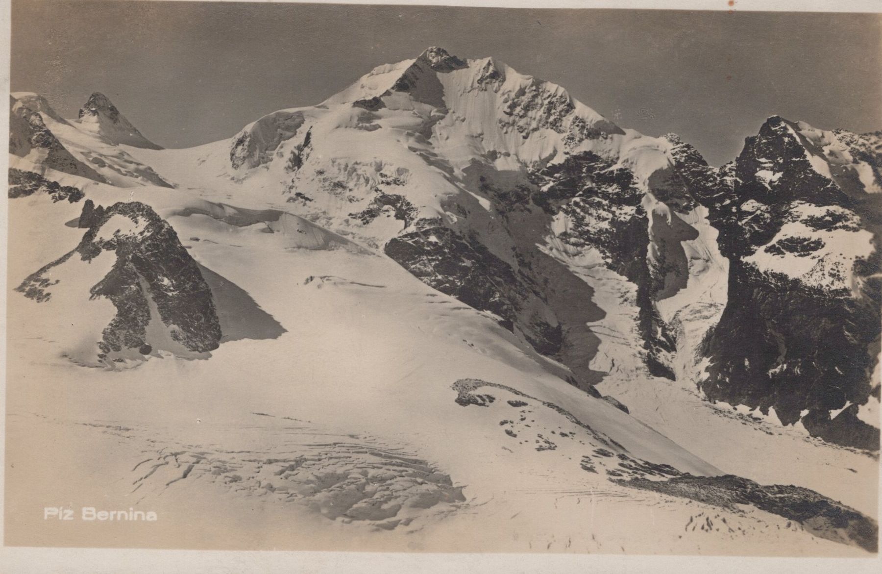 Cartoline postali: 0134 Postkarte / Ansichtskarte - Piz Bernina  1925 – Usato da Reinach BL venduto da Boston-Verkauf