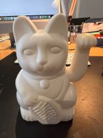 Maneki Neko Winkekatze Glückskatze Weiss, Top Zustand!