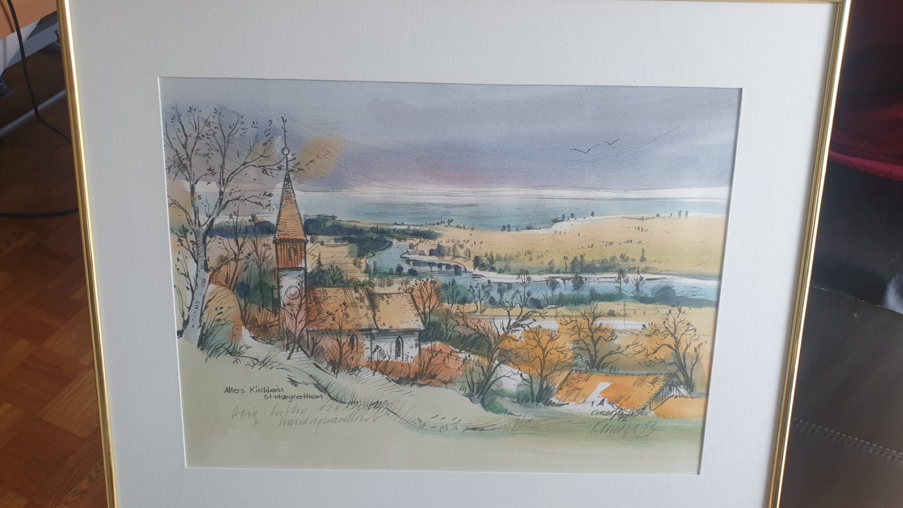 Gemälde: Altes Kirchlein St.Margrethen SG – Gebraucht aus Zürich von Mer_823