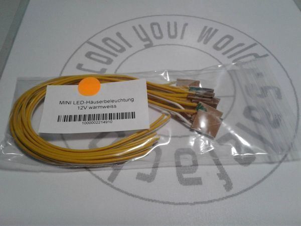 Modellini di ferrovie: MINI LED-Häuserbeleuchtung 12V warmweiss – Nuovo (secondo la descrizione) da Luzern venduto da Salefactory