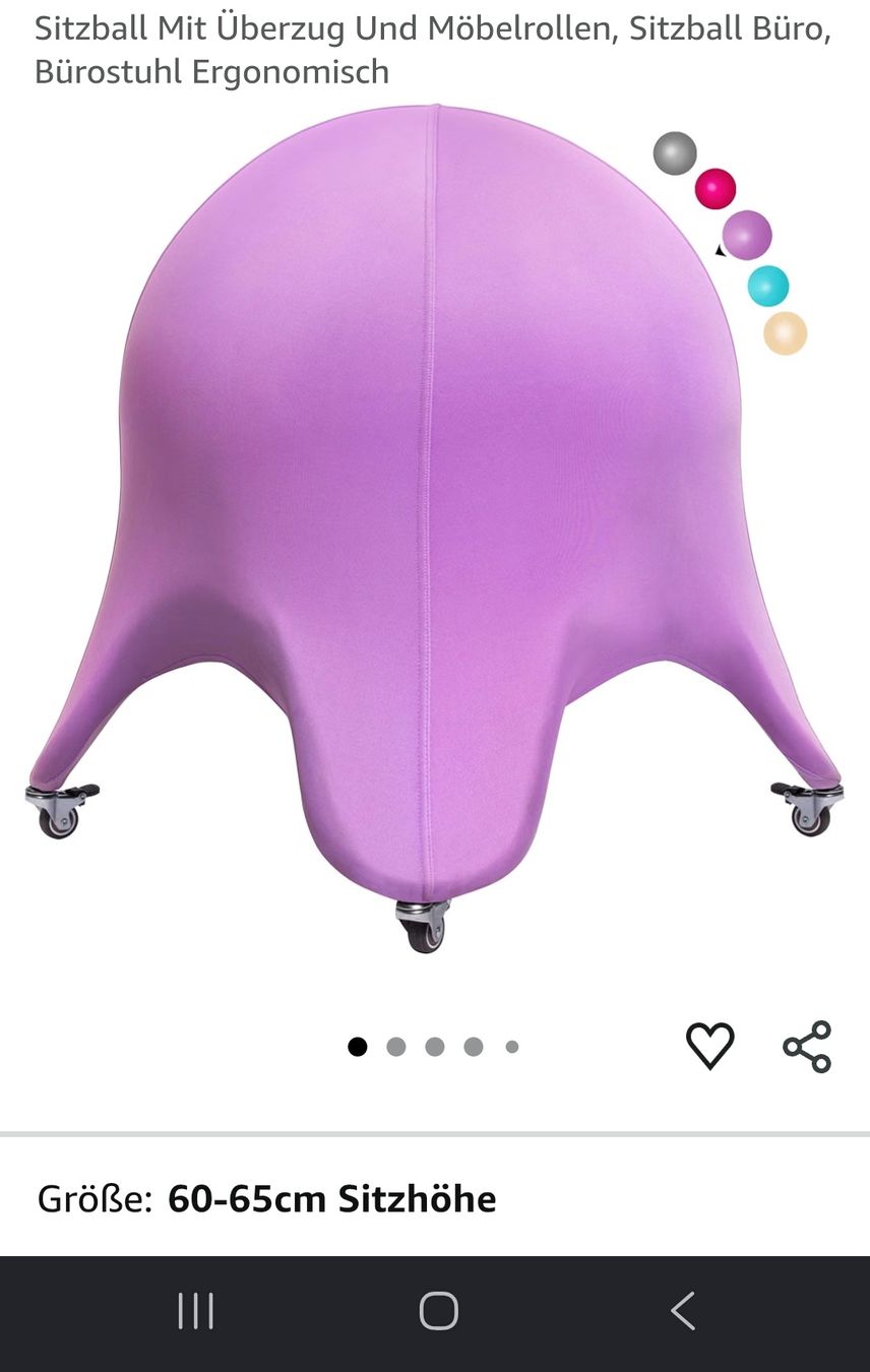 Sedie: Sitzball mit Rollen (ergonomisch) – Nuovo (secondo la descrizione) da Winterthur venduto da jessy.j3012