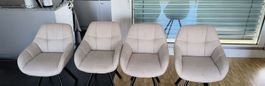 Stuhl-Set 4 Stk. hellbeige Stoff guter Zustand von Home 24