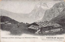 Pâturage Petite Scheidegg, publicité Chocolat Klaus
