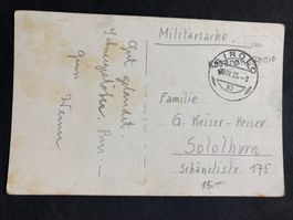 Schweiz 1925 Feldpost Kaserne Airolo auf AK Airolo