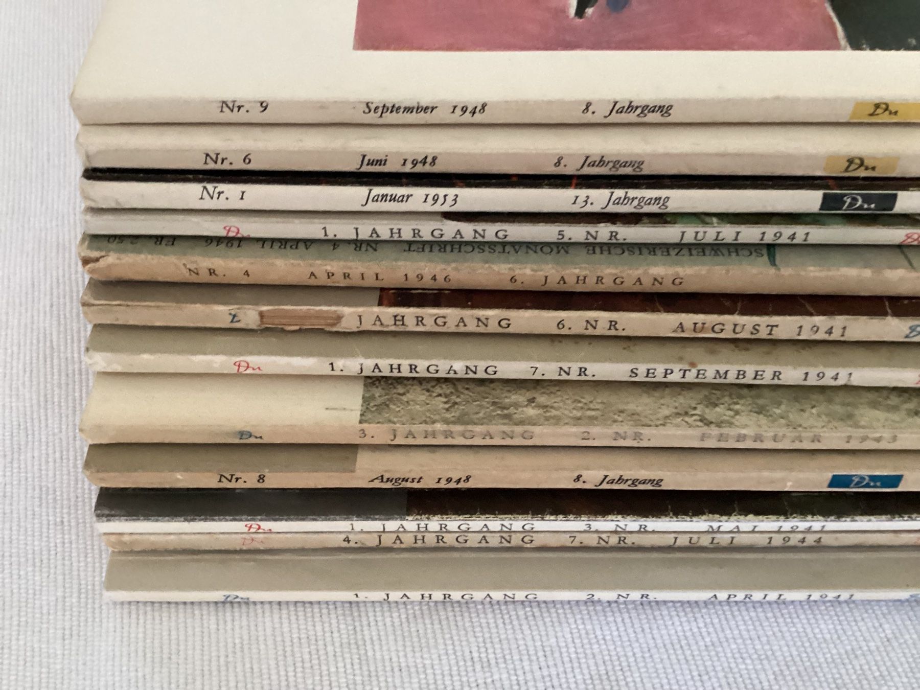 Revues & Magazines: 12 Du-Hefte 1941 bis 1953 – D'occasion à Zürich par Tolima194 8