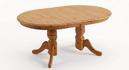 Ausziehbarer Esstisch aus Kiefer massiv (Rund / Oval)