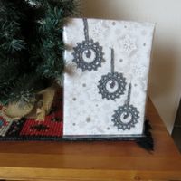 Weihnachtssterne anthrazit / 3 Stück / 1 Perlen