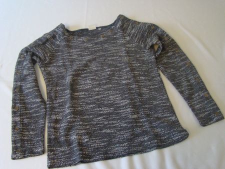 Damenpullover grau meliert Gr. XS mit Nieten Marke OBJECT