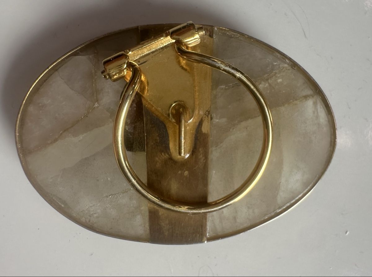 Spille & Fermagli: Vintage Schalclip / Clip-Brosche echter Stein – Usato da Nebikon venduto da Vanessa2003 3