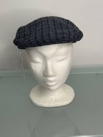 Schiebermütze Flat Cap Grau/Blau Gr. 5657 M Made in Europe