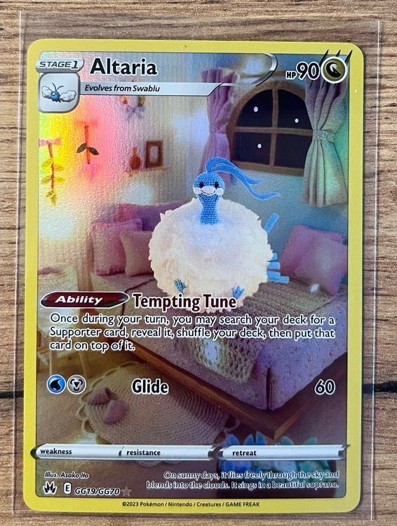 Pokemon Altaria GG19/GG70 Holo Rare Card - Crown Zenith Galarian Gallery Single Card - View #8
