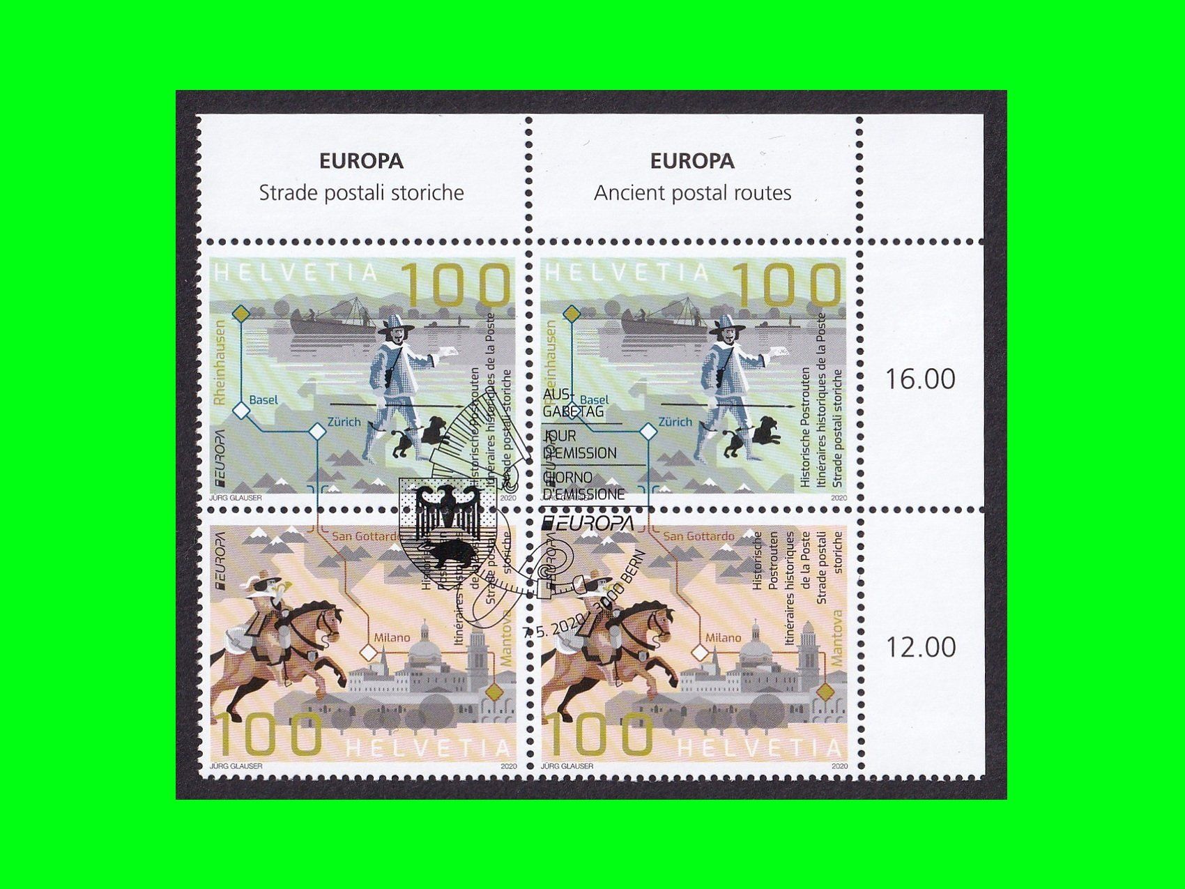Alle Briefmarken: Viererblock "EUROPA" (2020) – Neu (gemäss Beschreibung) aus Dübendorf von chiara48