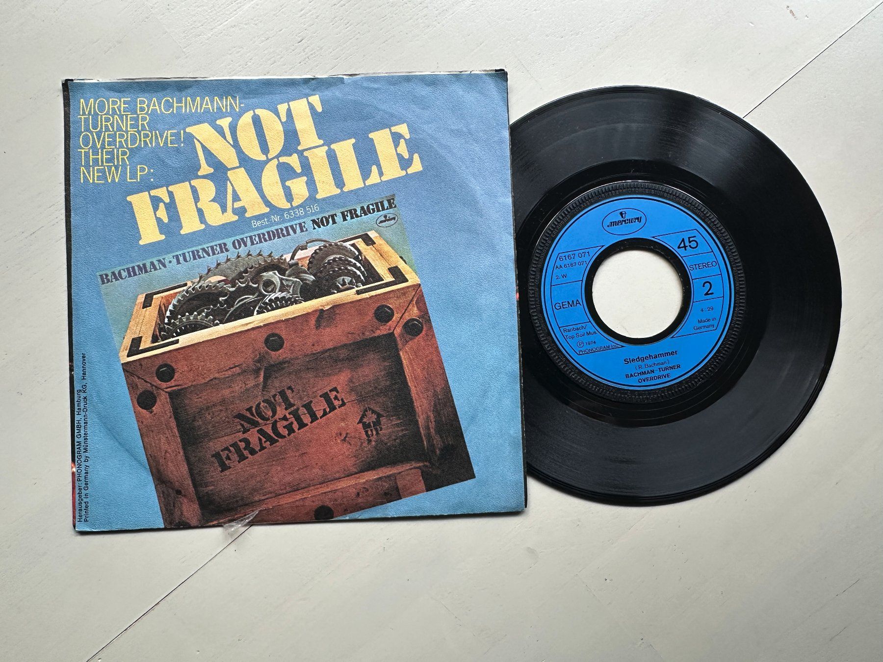 Vinyles: BACHMAN TURNER OVERDRIVE tolle Single 70's Roll over down – D'occasion à Basel par Partridge 1