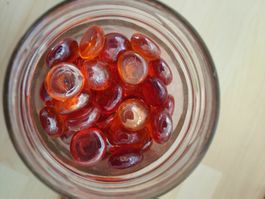 Dekosteine gross rot