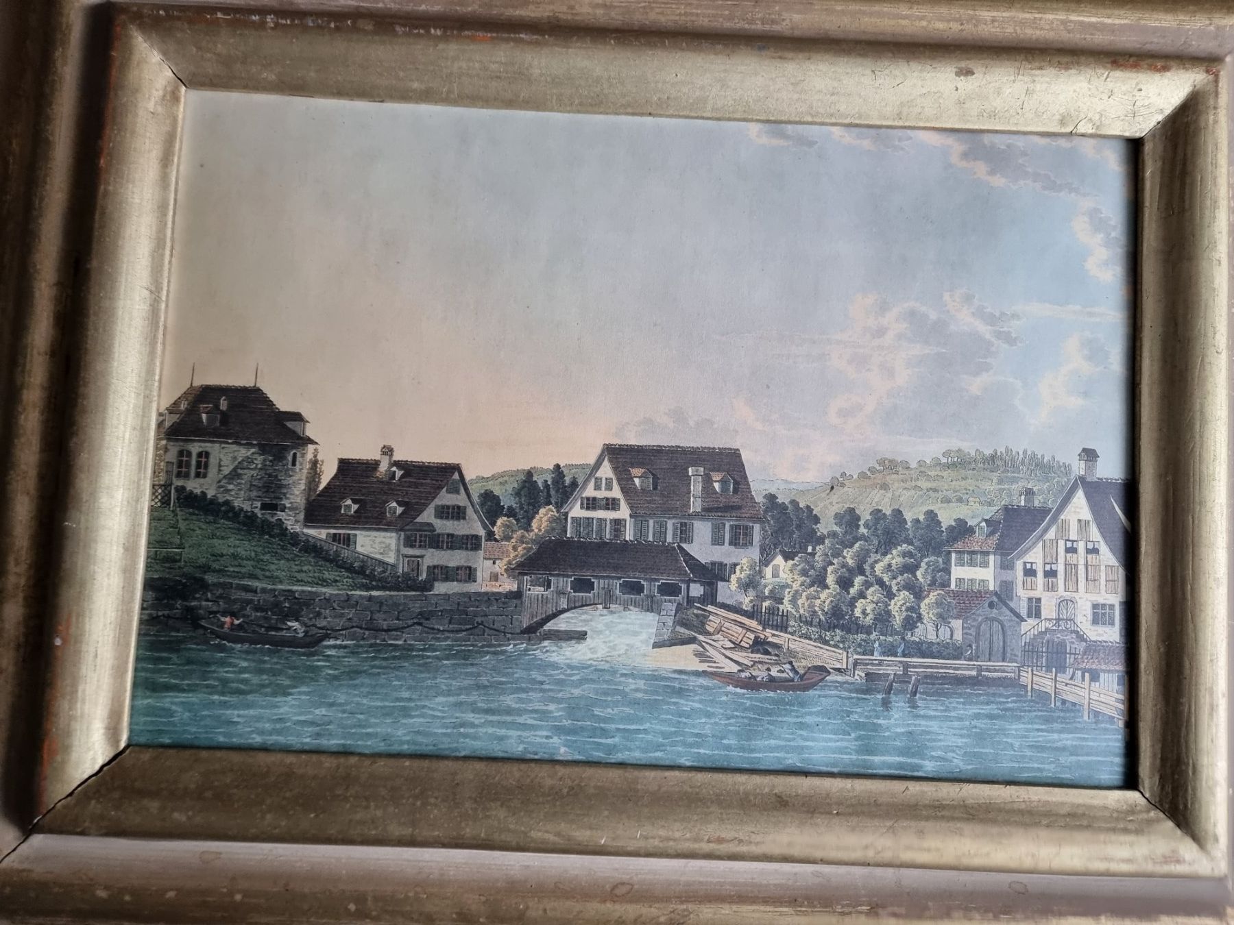 Posters & Illustrations: ALTE ANSICHT DRUCK MIT RAHMEN – D'occasion à Gersau par grafik-kunst 2