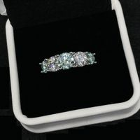 Moissanite Ring, Silber 3.6ct Gr. 61 - Zertifikat