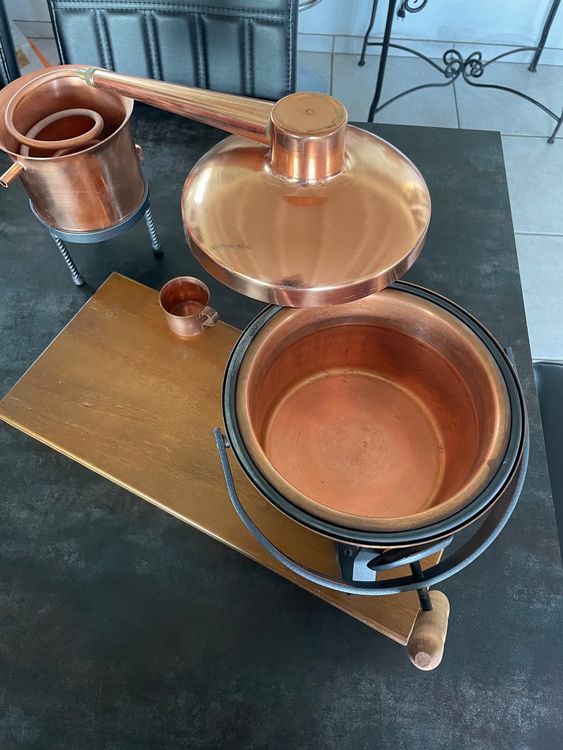 Alambic En Cuivre 72L Avec Parasol Chauffant - Distillateur Pour Grappa