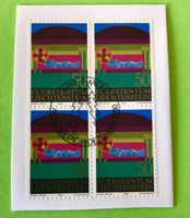 Briefmarken aus Liechtenstein 4 er Block mit Papier 
