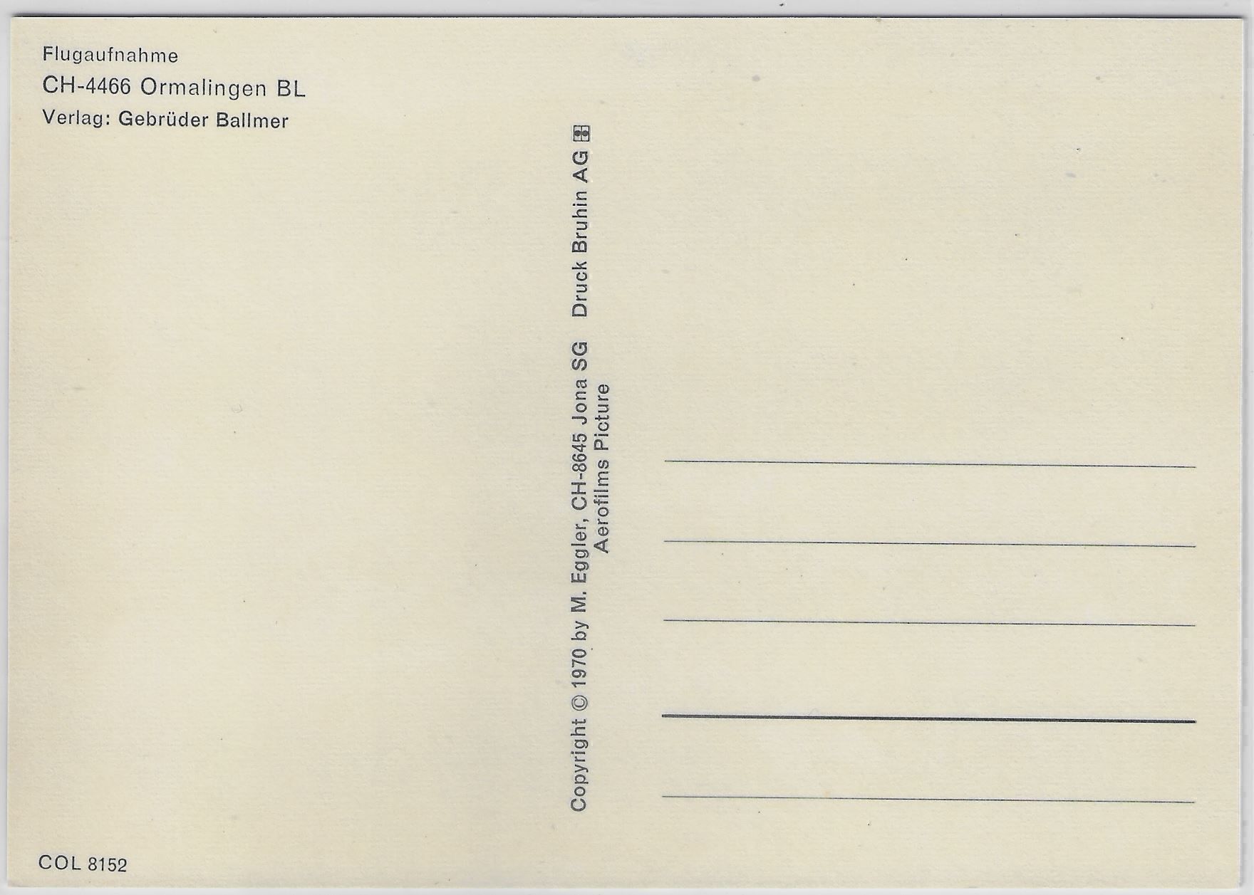 Cartoline postali: Flugaufnahme Ormalingen BL – Antico da Ettingen venduto da Kartenplanet 1