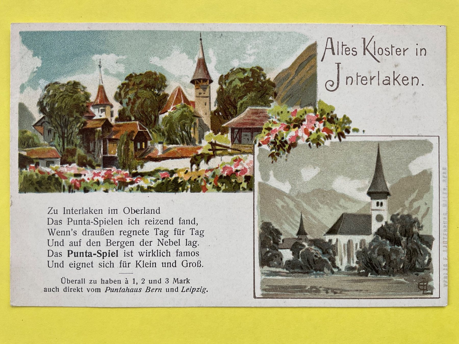 Cartoline postali: AK Altes Kloster in Interlaken – Usato da Zürich venduto da tol_b7c7