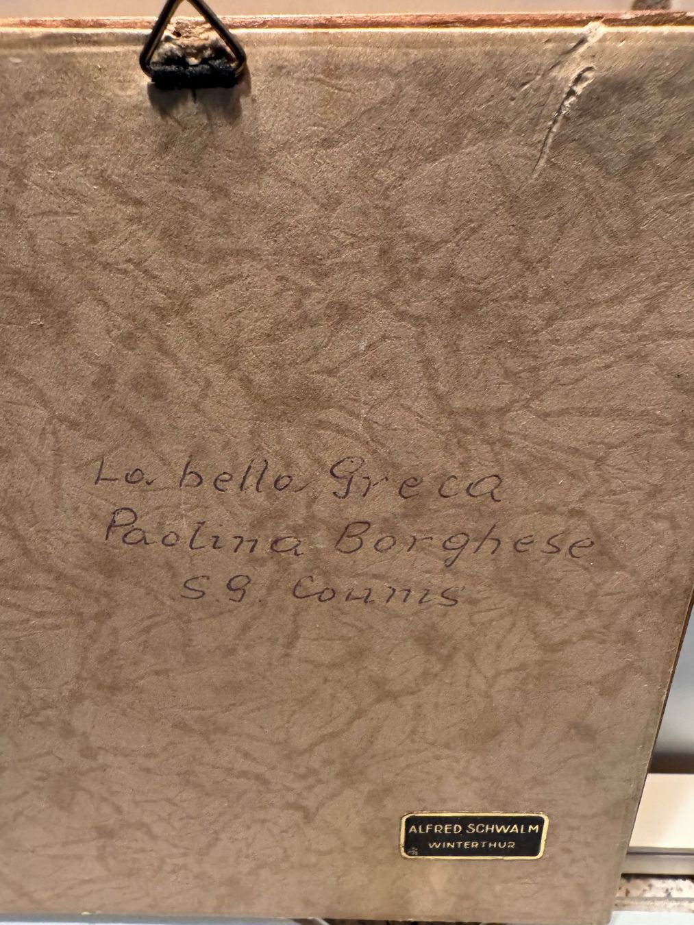 Foto & Immagini: Antikes gerahmtes Portrait "La bella Greca" Winterthur – Usato da Neftenbach venduto da Rose40 1