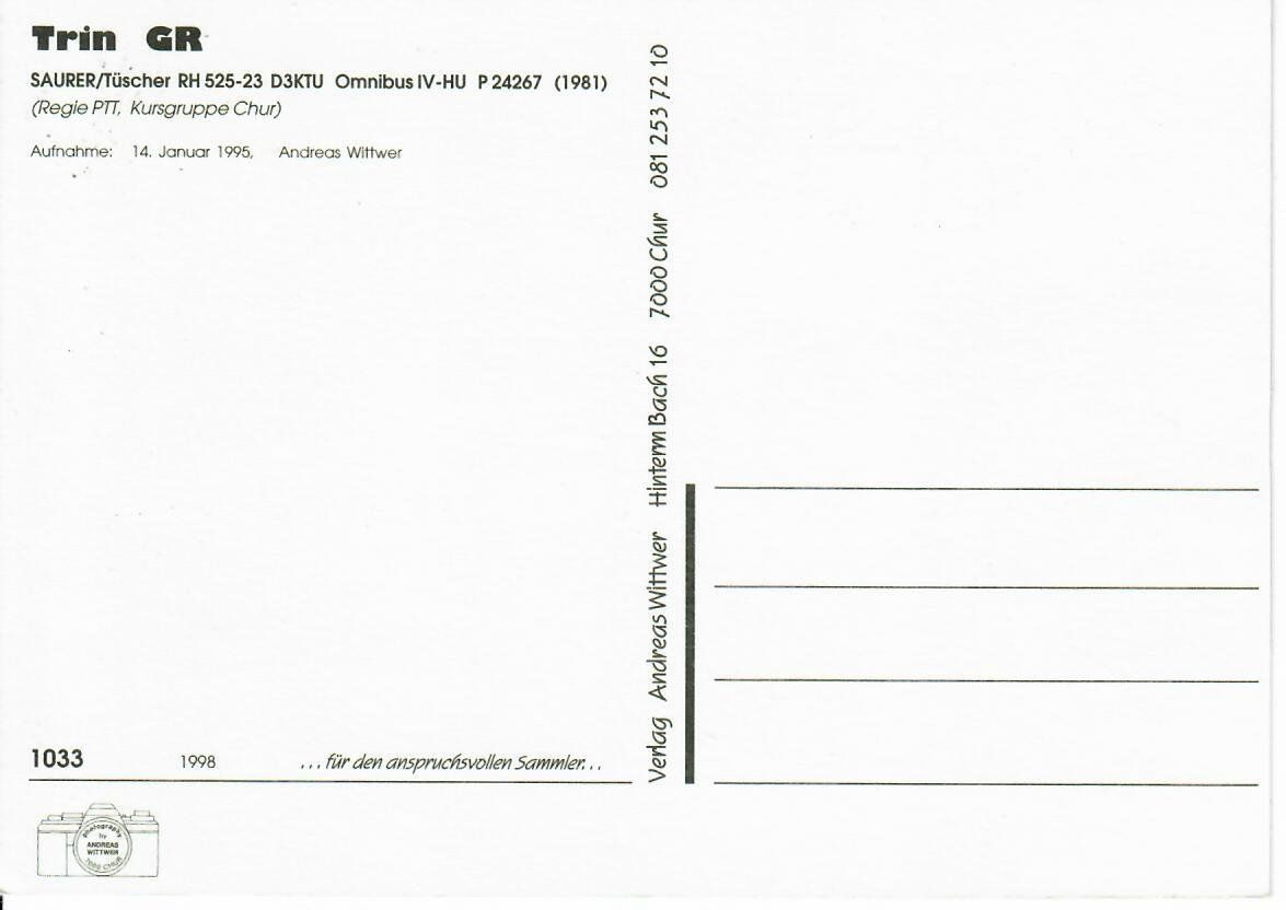 Cartoline postali: Trin mit Postauto – Usato da Hochdorf venduto da Ziegel-16 1