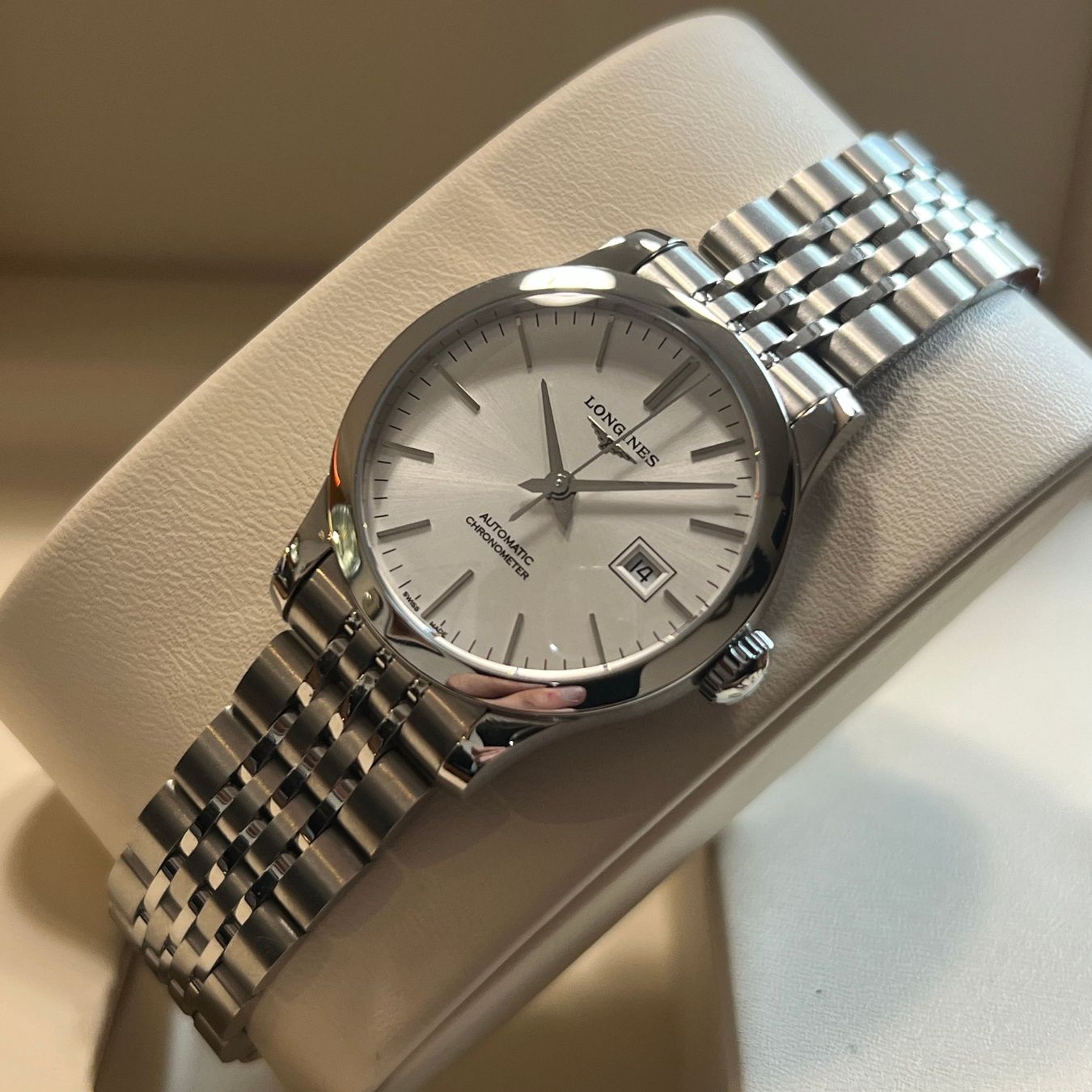 Longines Orologi: Longines Record Auto Chronometer Full Set L2.321.4.72.6 – Usato da Carouge GE venduto da Watchaser 8