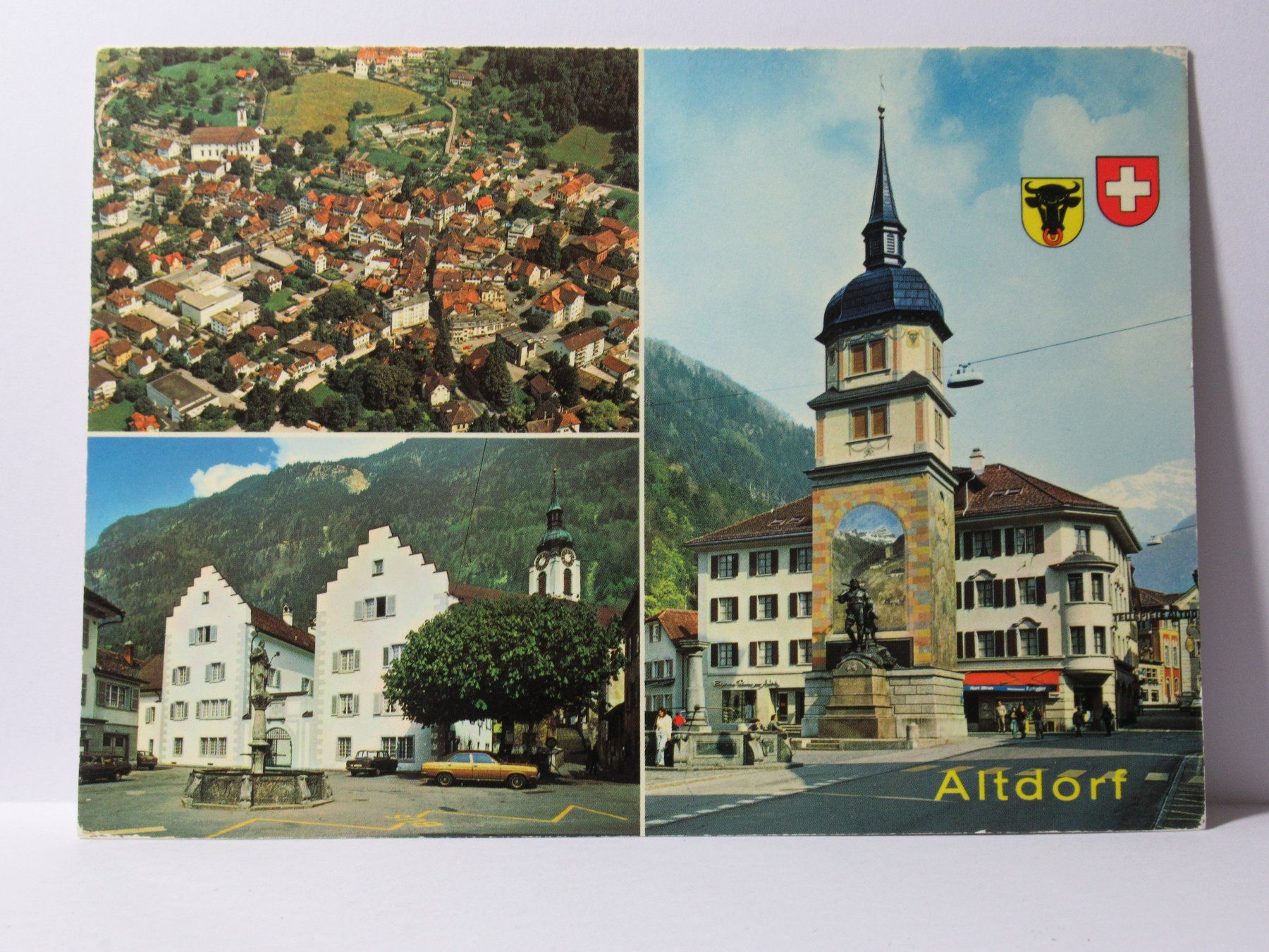 Cartoline postali: Altdorf , Telldenkmal  1982 – Usato da Grenchen venduto da Bluemchen1900