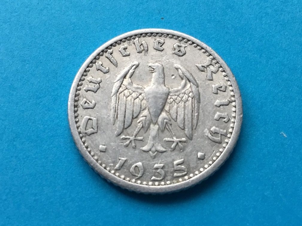 Alle Münzen: 50 Reichpfennig 1935 G. – Gebraucht aus St. Margrethen SG von alfapeugeot10 1