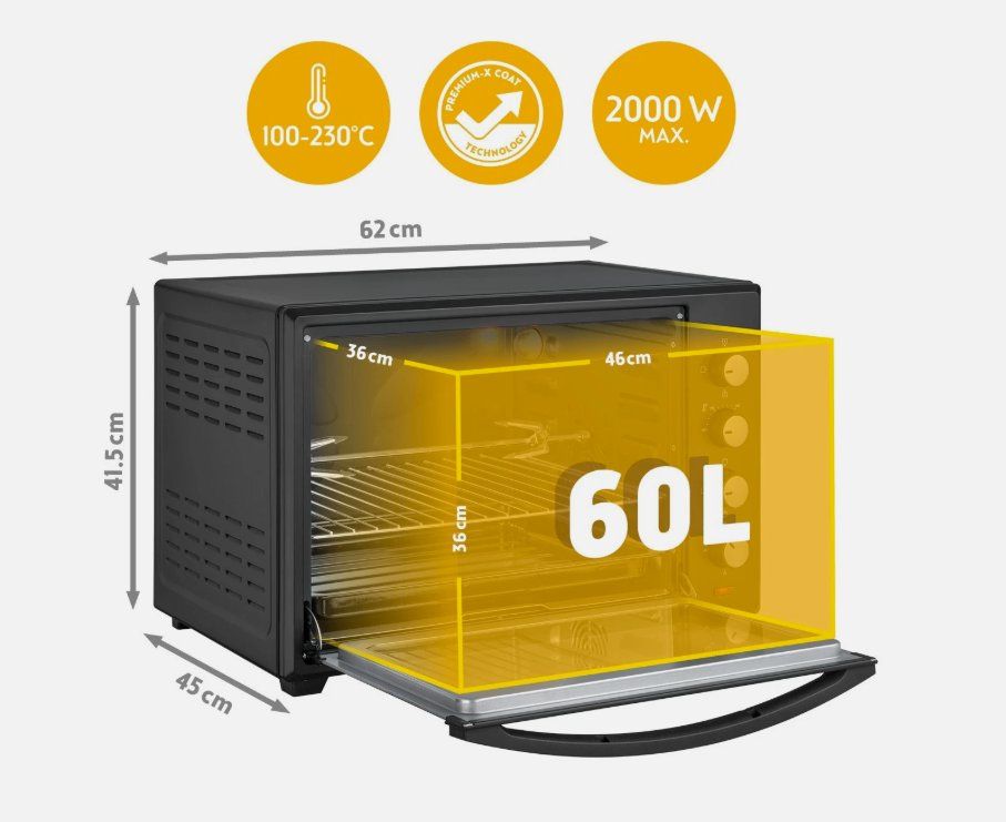 Forni: Minibackofen 60L 2000 W Premium-X – Nuovo e nell'imballaggio originale da Amriswil venduto da JaJa-Express 1