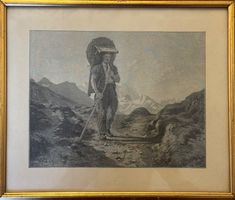 Auguste BAUD-BOVY (1848-1899) paire de vues du vallais
