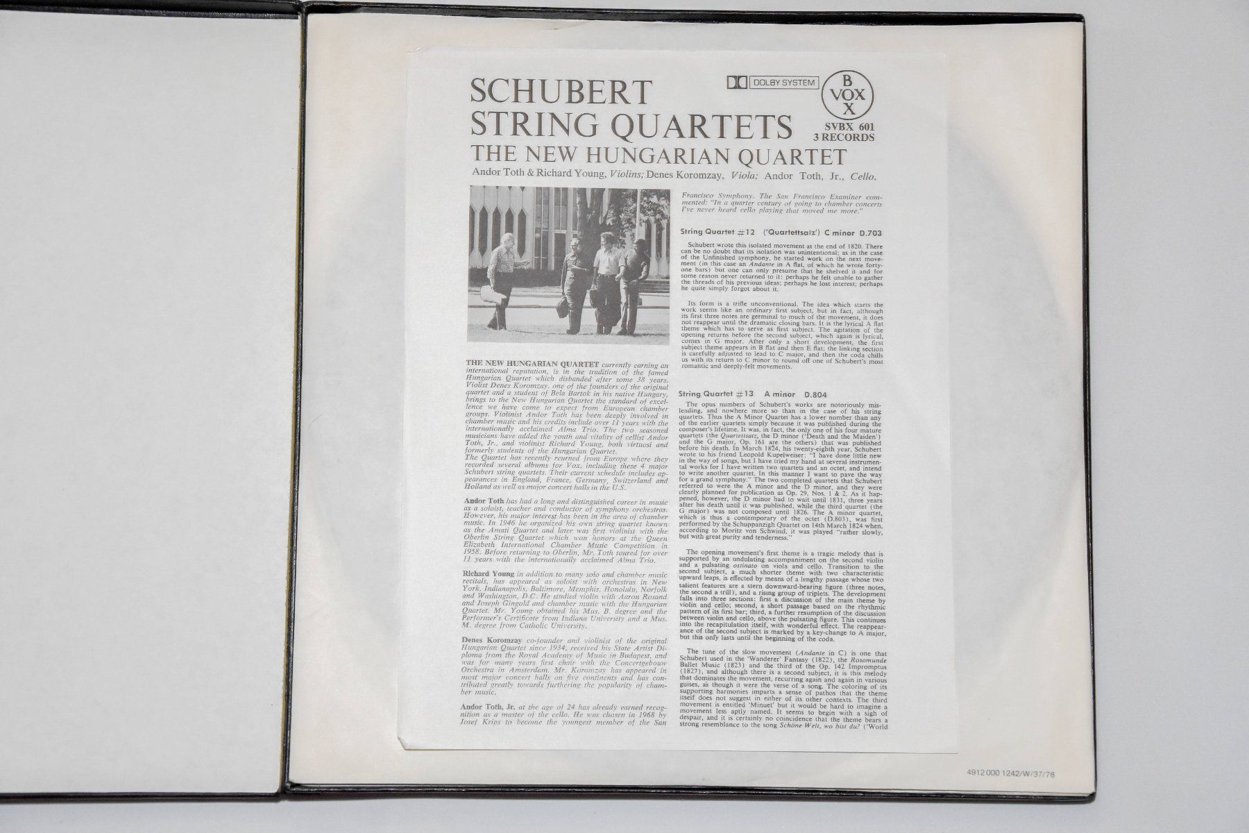 Dischi in vinile: Schubert - The Last Four Quartets (Coffret) – Usato da Belmont-sur-Yverdon venduto da ag97 3