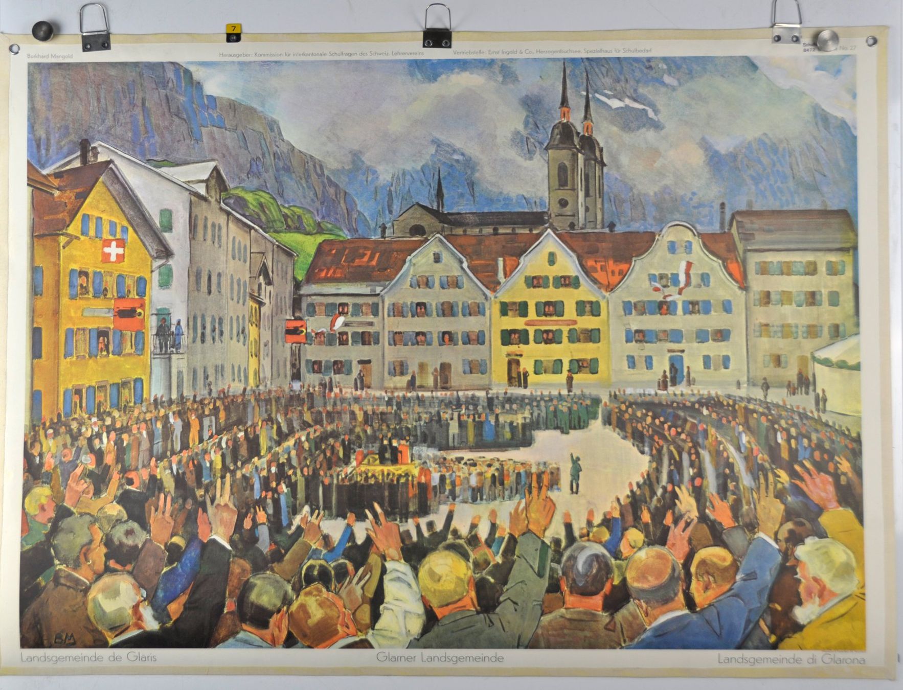 Foto & Immagini: Schulwandbild Glarner Landsgemeinde Mangold #budda – Usato da Härkingen venduto da sammelbecken