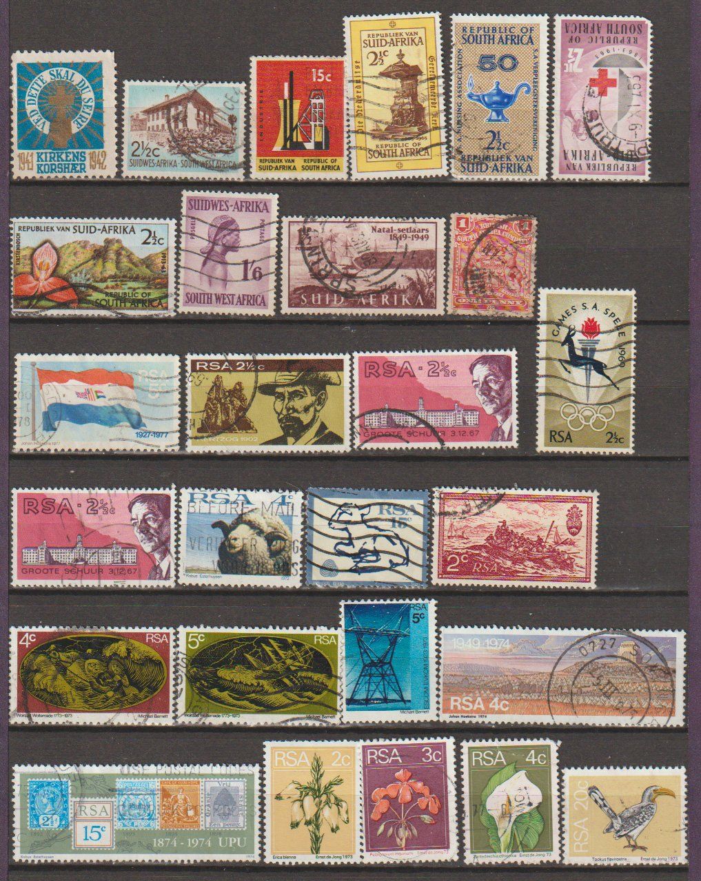 Tutti i francobolli: République Sud-Africaine, 1974 – Usato da Crans-Montana venduto da kira56 1