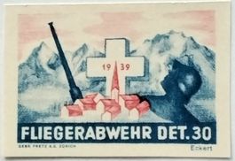 Soldatenmarke 2.WK, Flab Det 30, hellblau, ges, Wi Flab 20