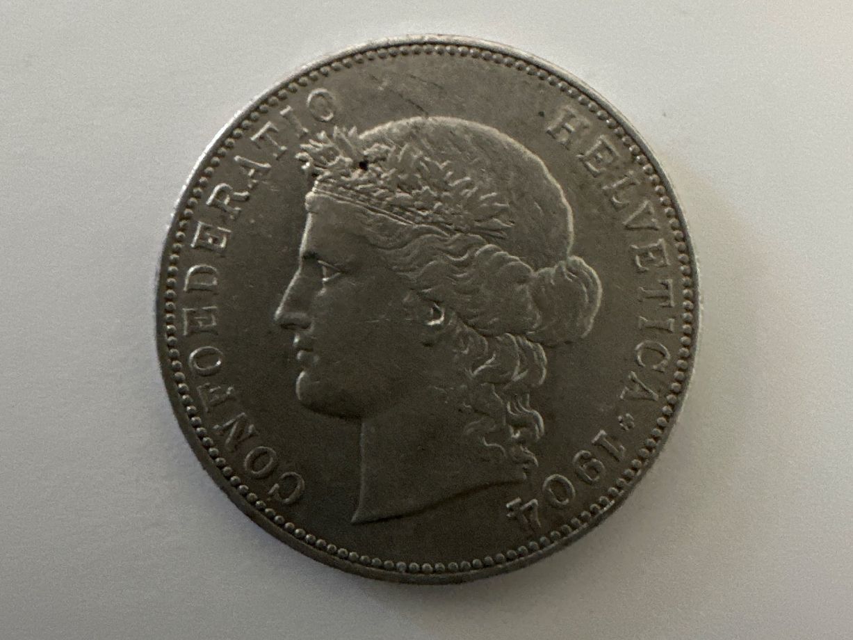Toutes les monnaies: 5Fr 1904 vorz+ – D'occasion à Erlach par gubbe1 2