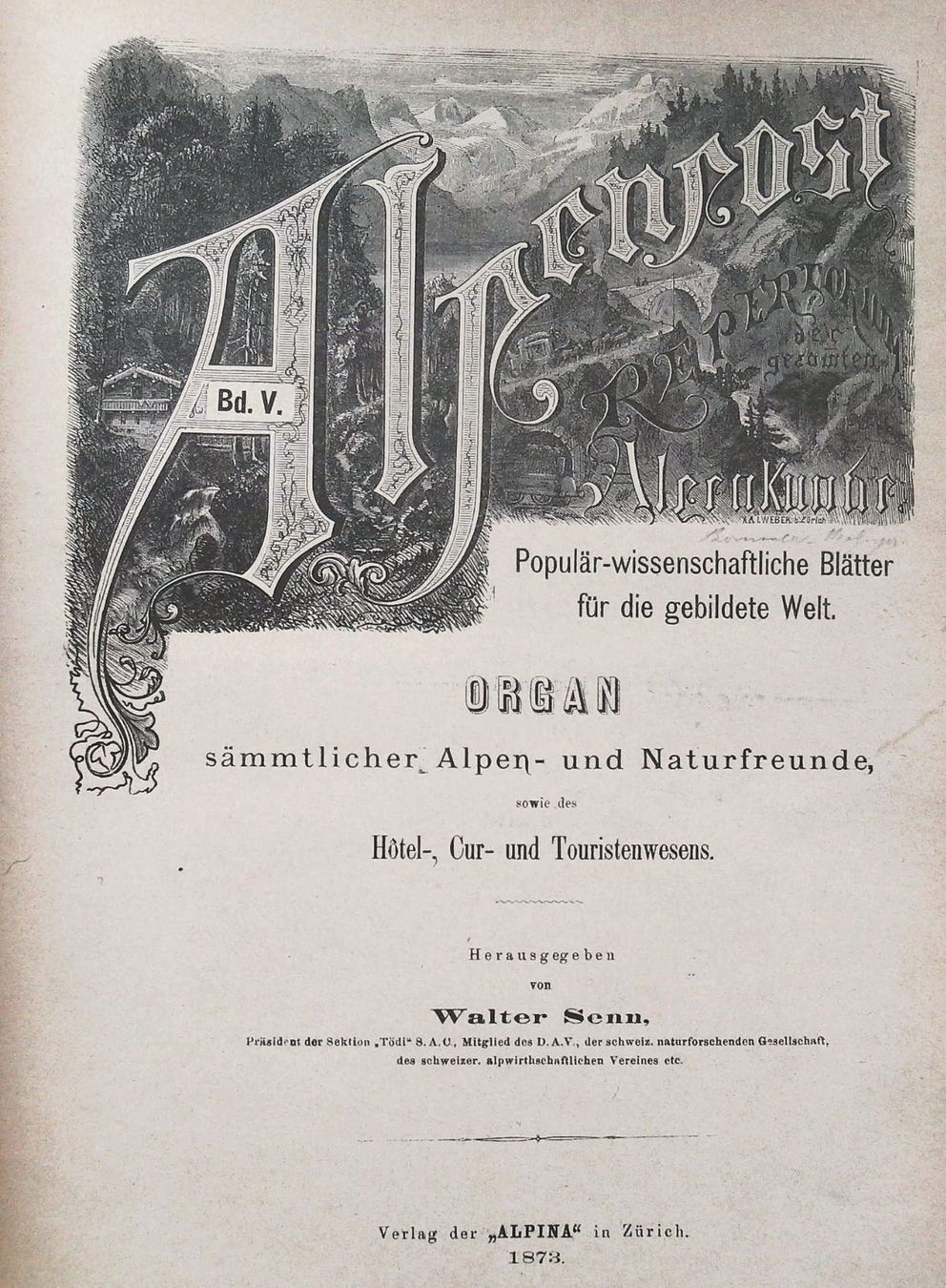 Bücher: Alpenpost Band 5 1873 – Gebraucht aus Rafz von Helvet32