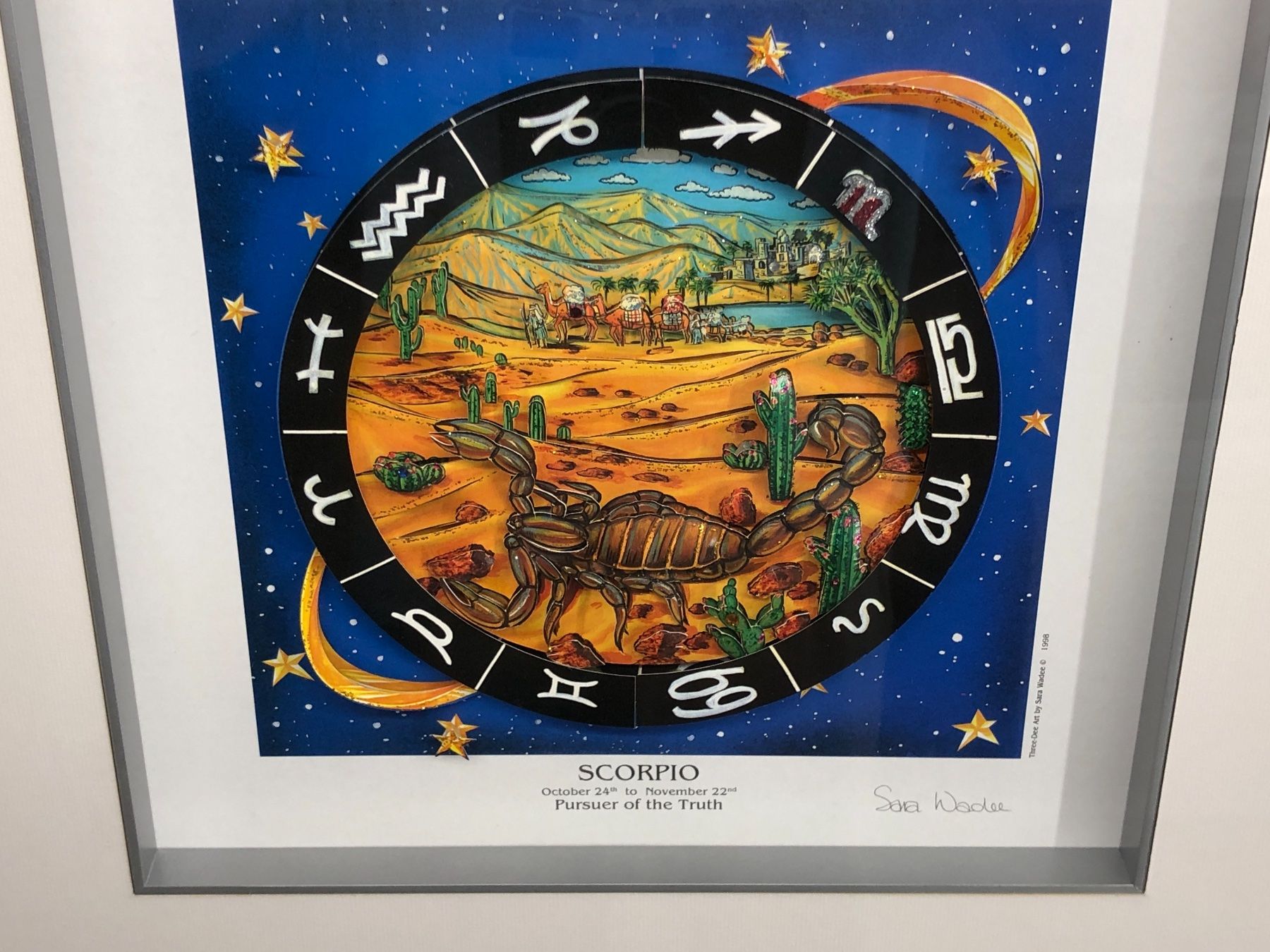 Dipinti: 3D Bild / Sternzeichen Skorpion / 40x40cm - Silber – Nuovo e nell'imballaggio originale da Bergdietikon venduto da Garak 3