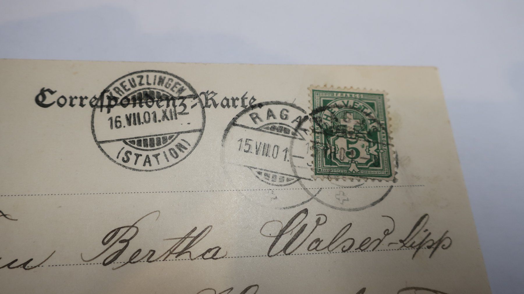 Cartes postales: Hotel Hof Ragaz  1901 – D'occasion à Cormoret par Pascalll2001 5