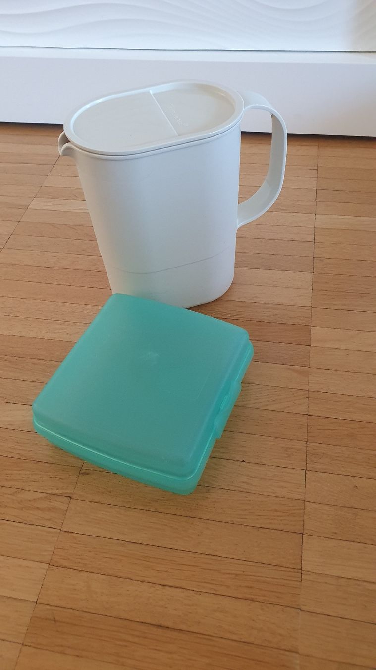 Tupperware Contenitori & Simili: Tupperware Set: Krug mit Deckel & Dose, Top! ✨ – Usato da Laufenburg venduto da megane1959
