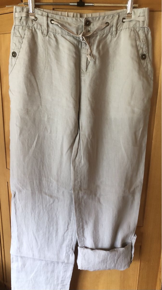 Pantaloni: LEINENHOSE lang ☀️ beige, Gr.38 – Usato da Mühlebach (Goms) venduto da chr_q6d8 3