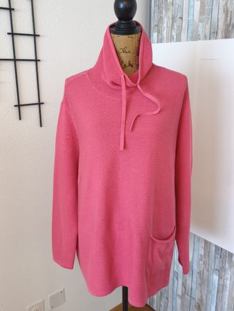 Damen Pullover rosa mit Stehkragen in gutem Zustand