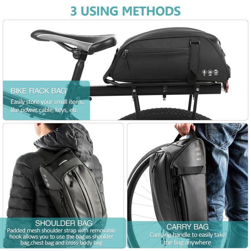 Borse: Wasserdichte MTB Gepäckträgertasche mit Reflektor – Nuovo e nell'imballaggio originale da Genève venduto da Anna-38 4