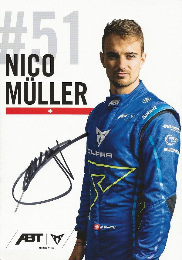Autografi: Autogrammkarte Nico Müller 2023 – Usato da Solothurn venduto da F1shop1