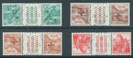 1936/38/39/42 Landschaftsbild - Zwischenstege - Voll Stempel