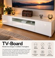 TV-Board weiss Hochglanz guter Zustand