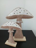 Herbstdeko Pilz braun