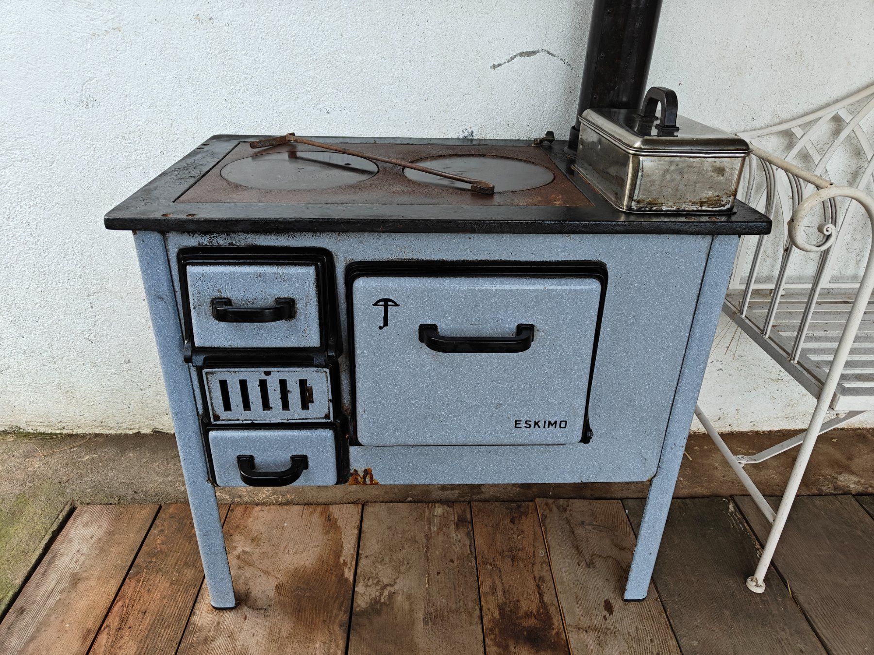 Altri mobili d'antiquariato: Antiker Holzofen (Eskimo) – Usato da Luzern venduto da osw_952s 3