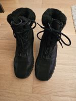 Schwarze Winterboots mit Schnürung, Grösse 36